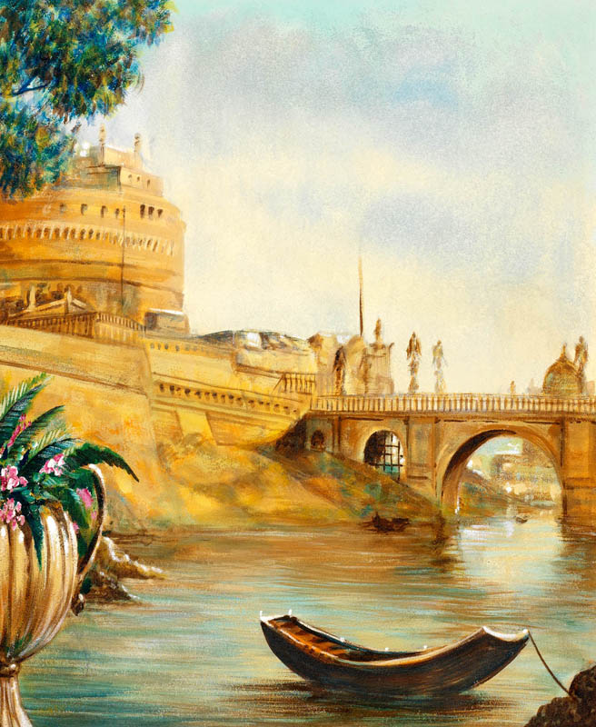 Trompe l'oeil PT 100876  veduta su Roma 